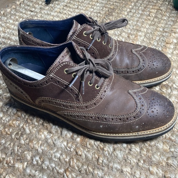 Cole Haan Brogue Oxford British Dress Shoe Brown Sz 11 M - Picture 1 of 6